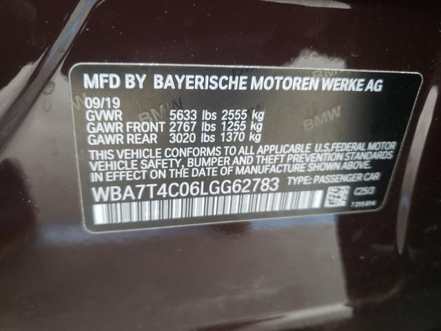 2020 BMW 740 XI WBA7T4C06LGG62783