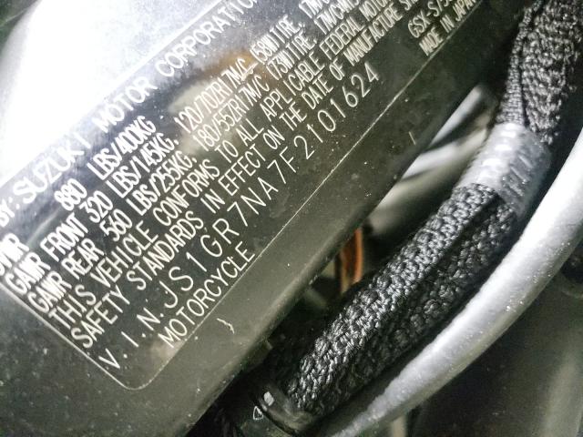 2015 SUZUKI GSX-S750 JS1GR7NA7F2101624