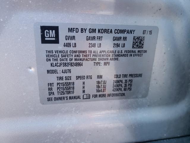 2015 BUICK ENCORE CON KL4CJFSB2FB248964
