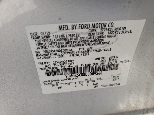 2013 FORD FLEX SEL 2FMGK5C88DBD09366