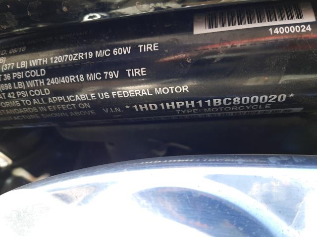 2011 HARLEY-DAVIDSON VRSCA 1HD1HPH11BC800020
