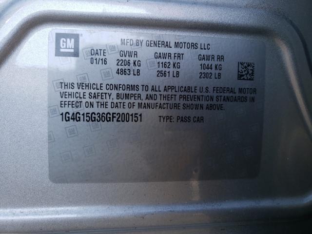 2016 BUICK LACROSSE 1 1G4G15G36GF200151