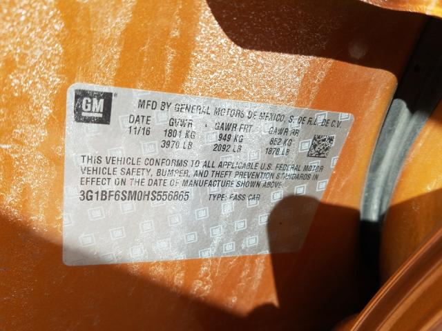 2017 CHEVROLET CRUZE PREM 3G1BF6SM0HS556865