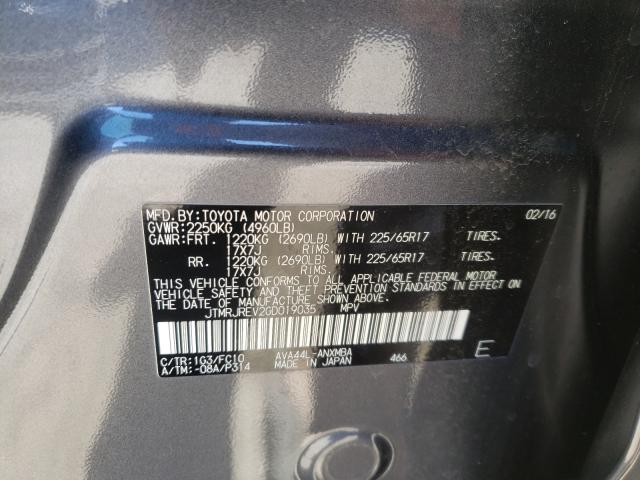 2016 TOYOTA RAV4 HV XL JTMRJREV2GD019035