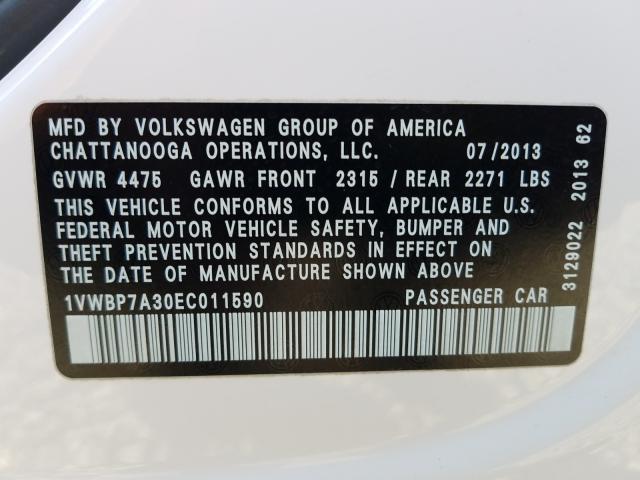 2014 VOLKSWAGEN PASSAT SE - 1VWBP7A30EC011590