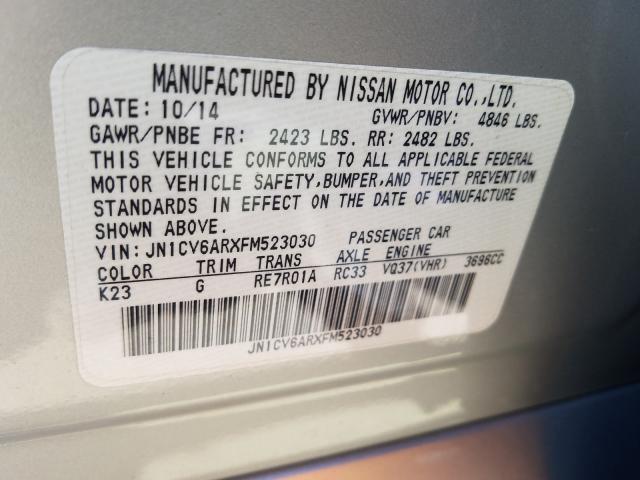 2015 INFINITI Q40 JN1CV6ARXFM523030