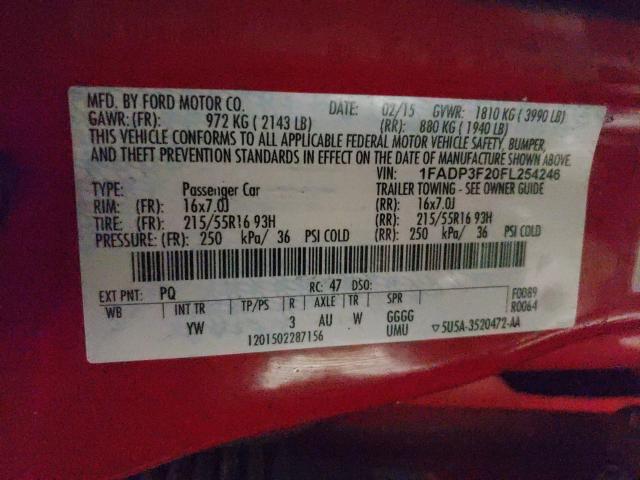 2015 FORD FOCUS SE 1FADP3F20FL254246