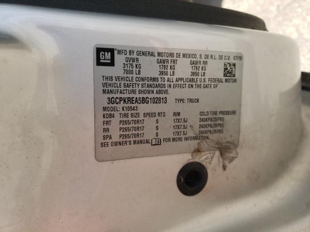 2011 CHEVROLET SILVERADO 3GCPKREA5BG102813