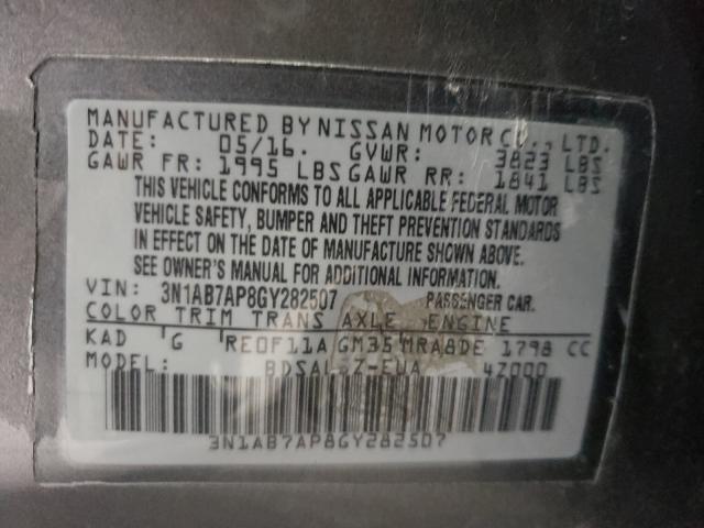 2016 NISSAN SENTRA 3N1AB7AP8GY282507