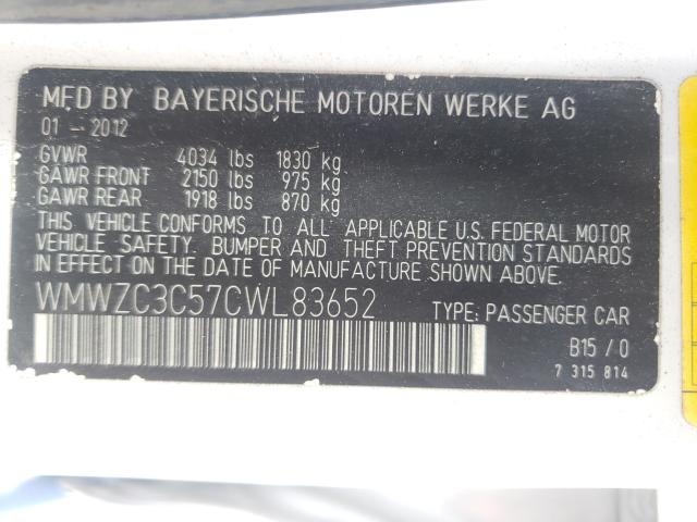 2012 MINI COOPER WMWZC3C57CWL83652