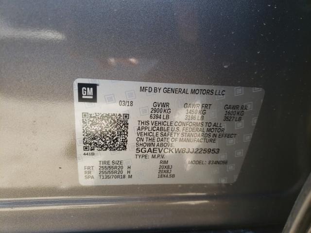 2018 BUICK ENCLAVE AV 5GAEVCKW8JJ225953