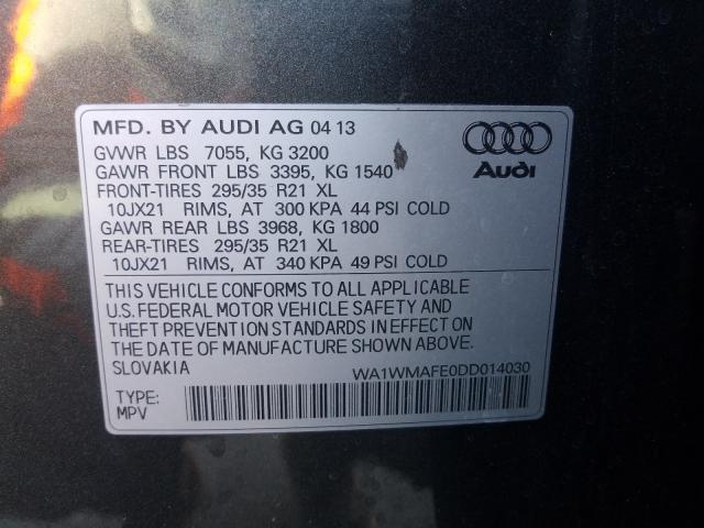 2013 AUDI Q7 PRESTIG WA1WMAFE0DD014030