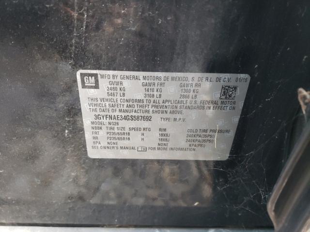 2016 CADILLAC SRX 3GYFNAE34GS587692