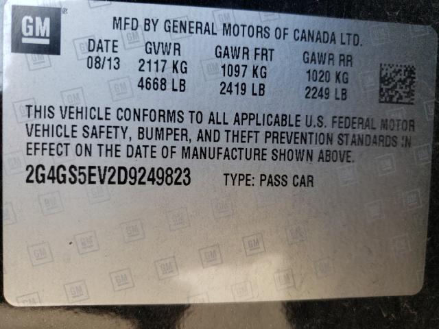 2013 BUICK REGAL PREM 2G4GS5EV2D9249823