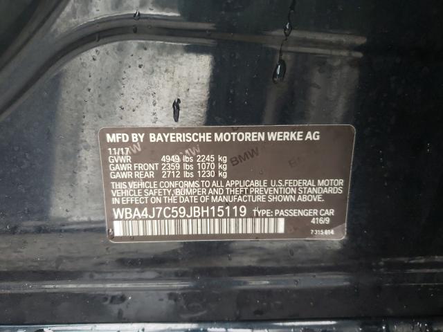 2018 BMW 440XI GRAN WBA4J7C59JBH15119