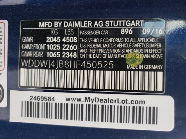 2017 MERCEDES-BENZ C 300 WDDWJ4JB8HF450525