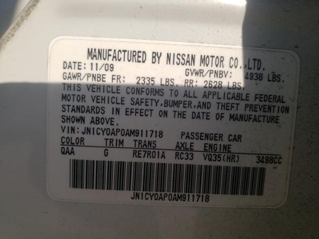 2010 INFINITI M35 BASE JN1CY0AP0AM911718