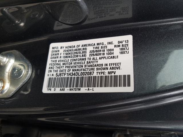 2013 HONDA CROSSTOUR 5J6TF1H34DL002087