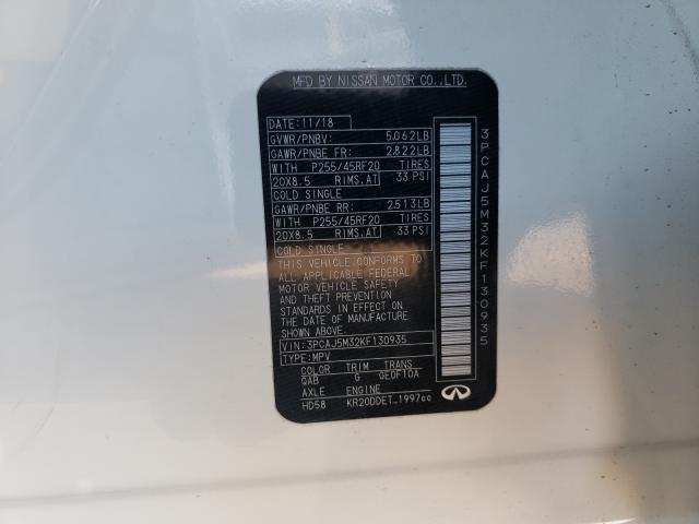 2019 INFINITI QX50 ESSEN 3PCAJ5M32KF130935