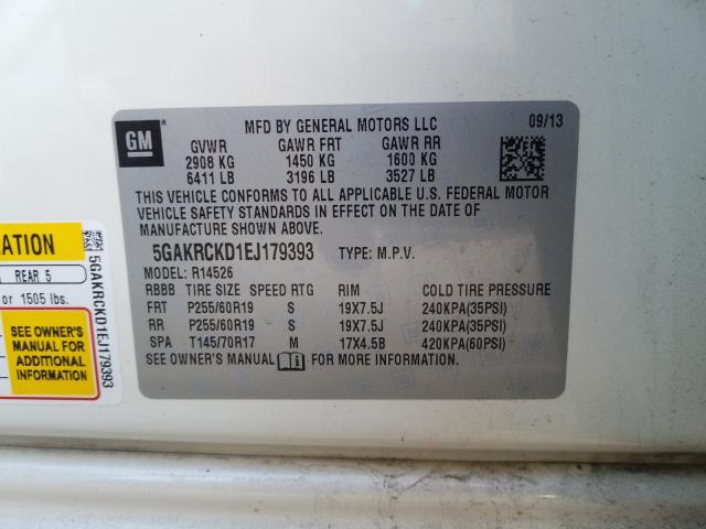 2014 BUICK ENCLAVE 5GAKRCKD1EJ179393