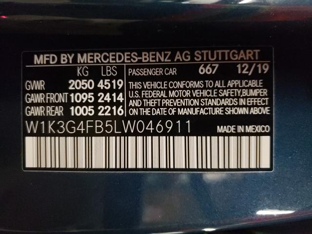 2020 MERCEDES-BENZ A 220 4MAT W1K3G4FB5LW046911