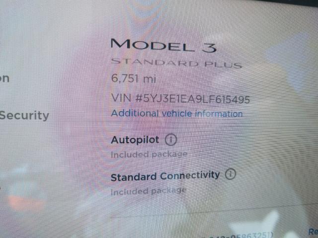 2020 TESLA MODEL 3 5YJ3E1EA9LF615495