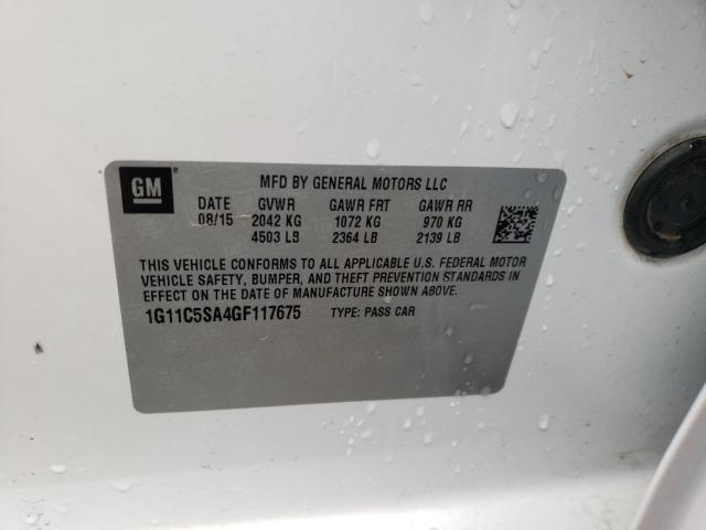 2016 CHEVROLET MALIBU LIM 1G11C5SA4GF117675