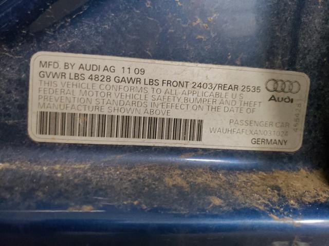 2010 AUDI A4 2.0T QU WAUHFAFLXAN031024