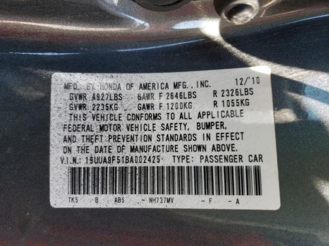 2011 ACURA TL 19UUA9F51BA002425