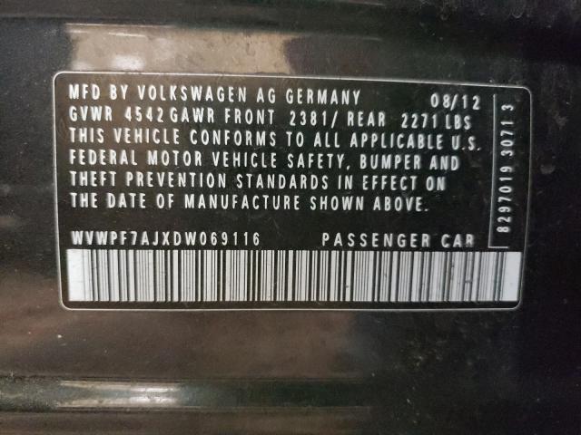 2013 VOLKSWAGEN GOLF R WVWPF7AJXDW069116