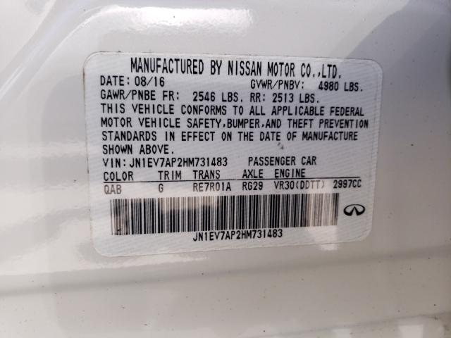 2017 INFINITI Q50 PREMIU JN1EV7AP2HM731483