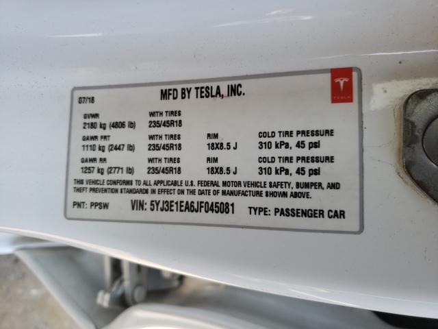 2018 TESLA MODEL 3 - 5YJ3E1EA6JF045081