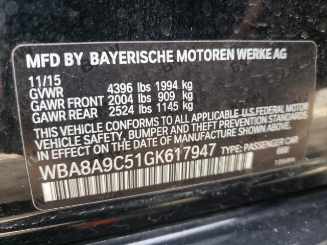 2016 BMW 320 I WBA8A9C51GK617947