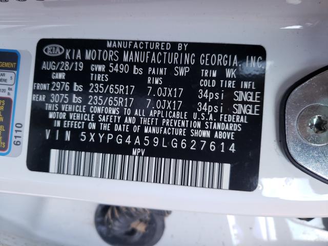 2020 KIA SORENTO S 5XYPG4A59LG627614