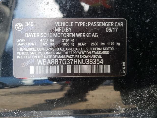 2017 BMW 340 XI WBA8B7G37HNU38354