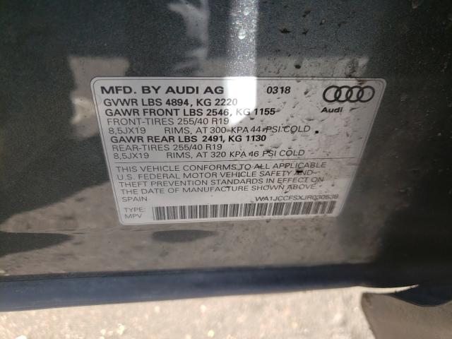 2018 AUDI Q3 PREMIUM WA1JCCFSXJR030538
