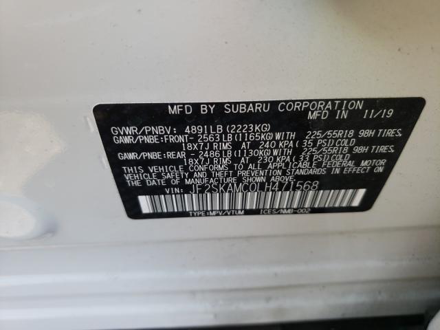 2020 SUBARU FORESTER S JF2SKAMC0LH471568