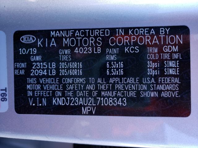 2020 KIA SOUL LX KNDJ23AU2L7108343