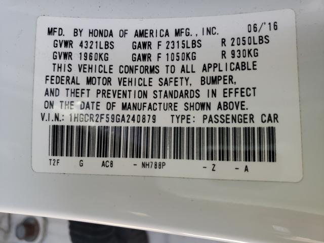 2016 HONDA ACCORD SPO 1HGCR2F59GA240879