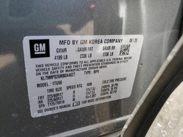 2021 CHEVROLET TRAILBLAZR KL79MPS26MB044627