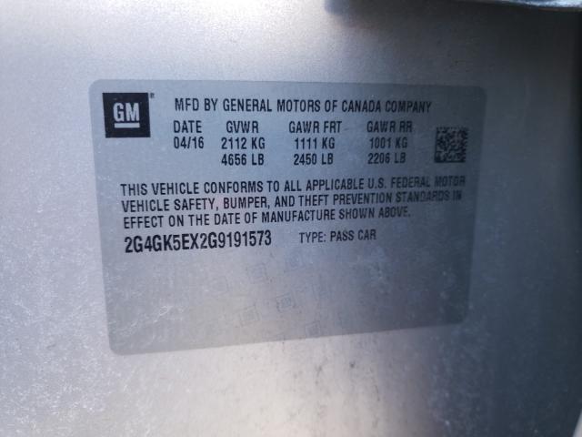 2016 BUICK REGAL 2G4GK5EX2G9191573