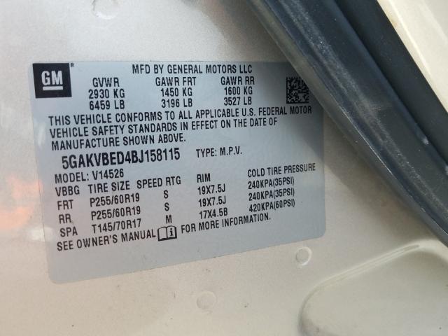 2011 BUICK ENCLAVE CX 5GAKVBED4BJ158115