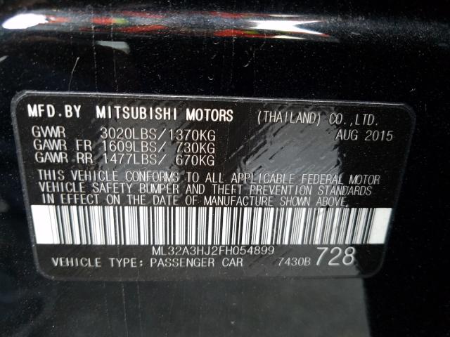 2015 MITSUBISHI MIRAGE DE ML32A3HJ2FH054899