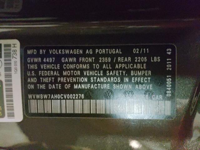 2012 VOLKSWAGEN EOS KOMFOR WVWBW7AH0CV002276