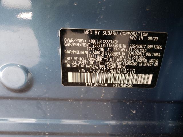 2021 SUBARU FORESTER JF2SKADC8MH404010