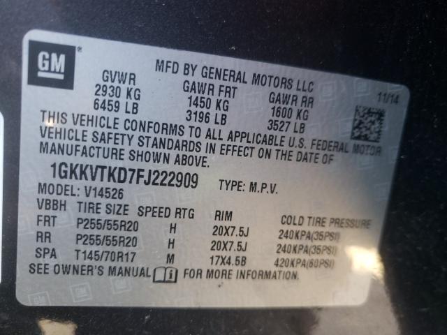 2015 GMC ACADIA DEN 1GKKVTKD7FJ222909