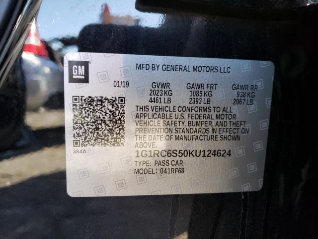 2019 CHEVROLET VOLT LT 1G1RC6S50KU124624