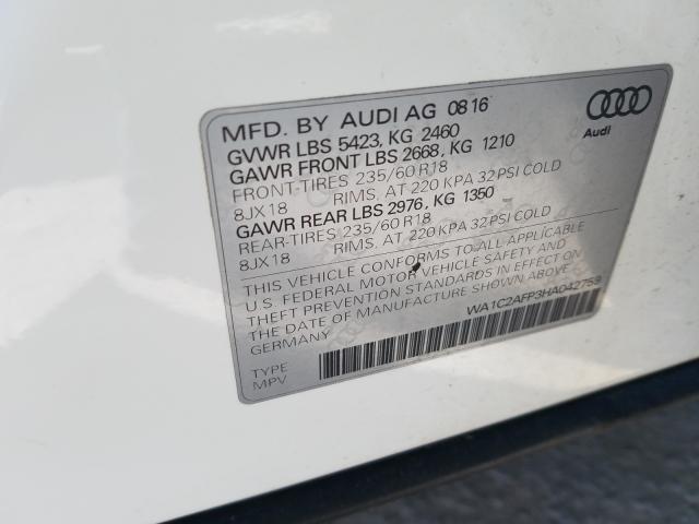 VIN WA1C2AFP3HA042759 2017 Audi Q5, Premium no.10