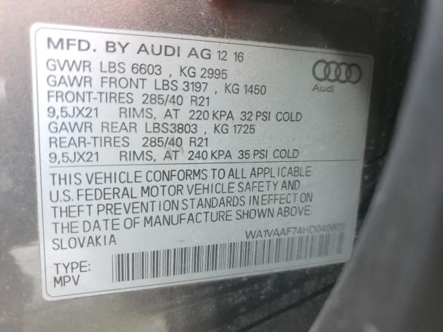 2017 AUDI Q7 PRESTIG - WA1VAAF74HD040903