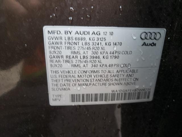 2011 AUDI Q7 PRESTIG WA1DGAFE4BD006234